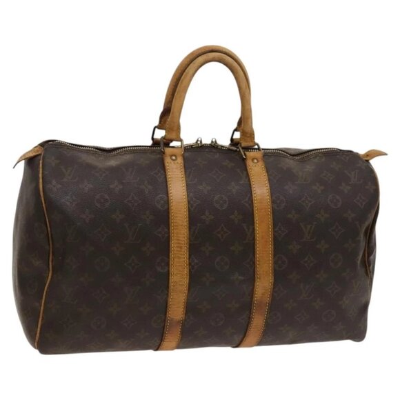 LOUIS VUITTON Monogram Keepall 45 Boston Bag M41428 LV Auth 124672 - Picture 1 of 16